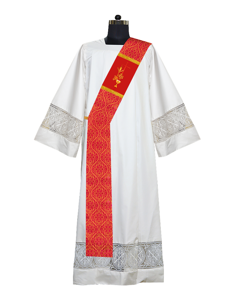 Deacon Stole with Adorned Eucharistic Motif