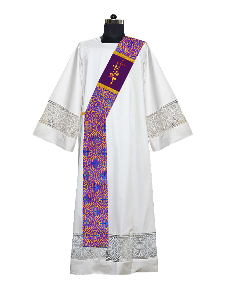 Deacon Stole with Adorned Eucharistic Motif