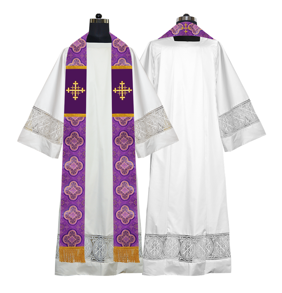 Clergy stole - Solemn cross motif