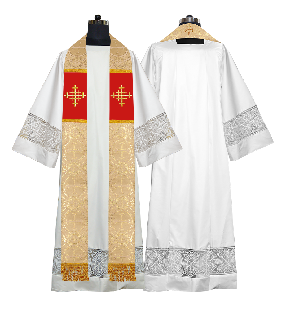 Clergy stole - Solemn cross motif