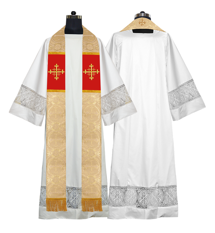 Clergy stole - Solemn cross motif