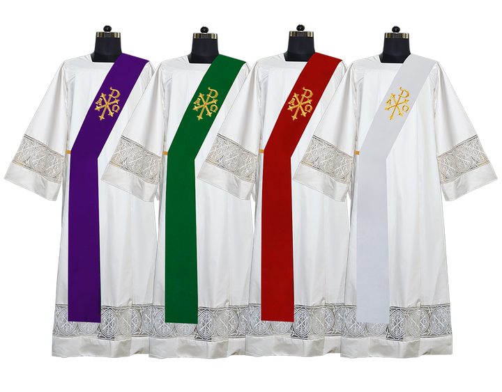 Set of 4 Deacon Stoles with Spiritual motif