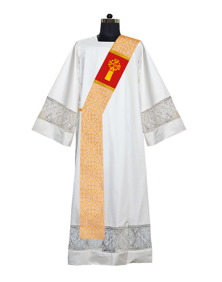Deacon Stole with Embroidered Cross