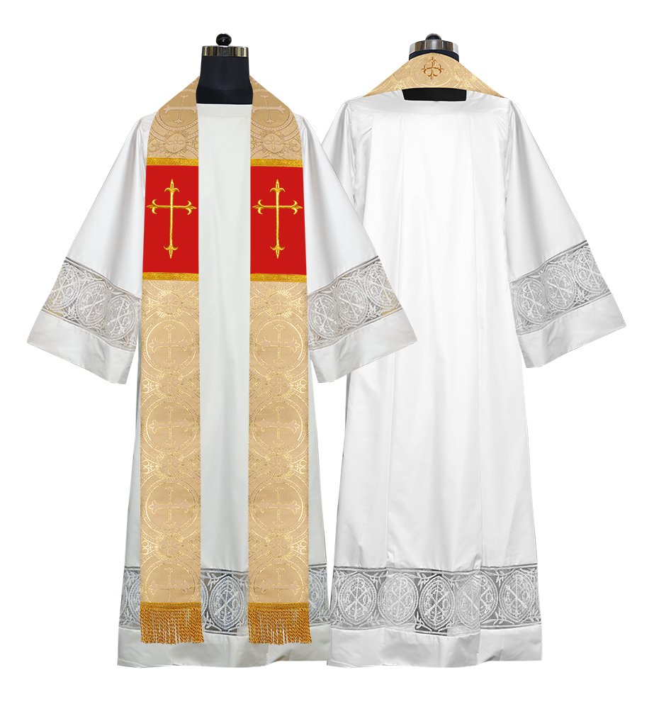 Clergy stole - Solemn cross motif