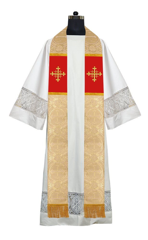 Clergy stole - Solemn cross motif