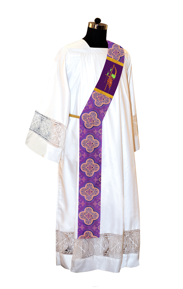 Deacon Stole with Grapes Designs
