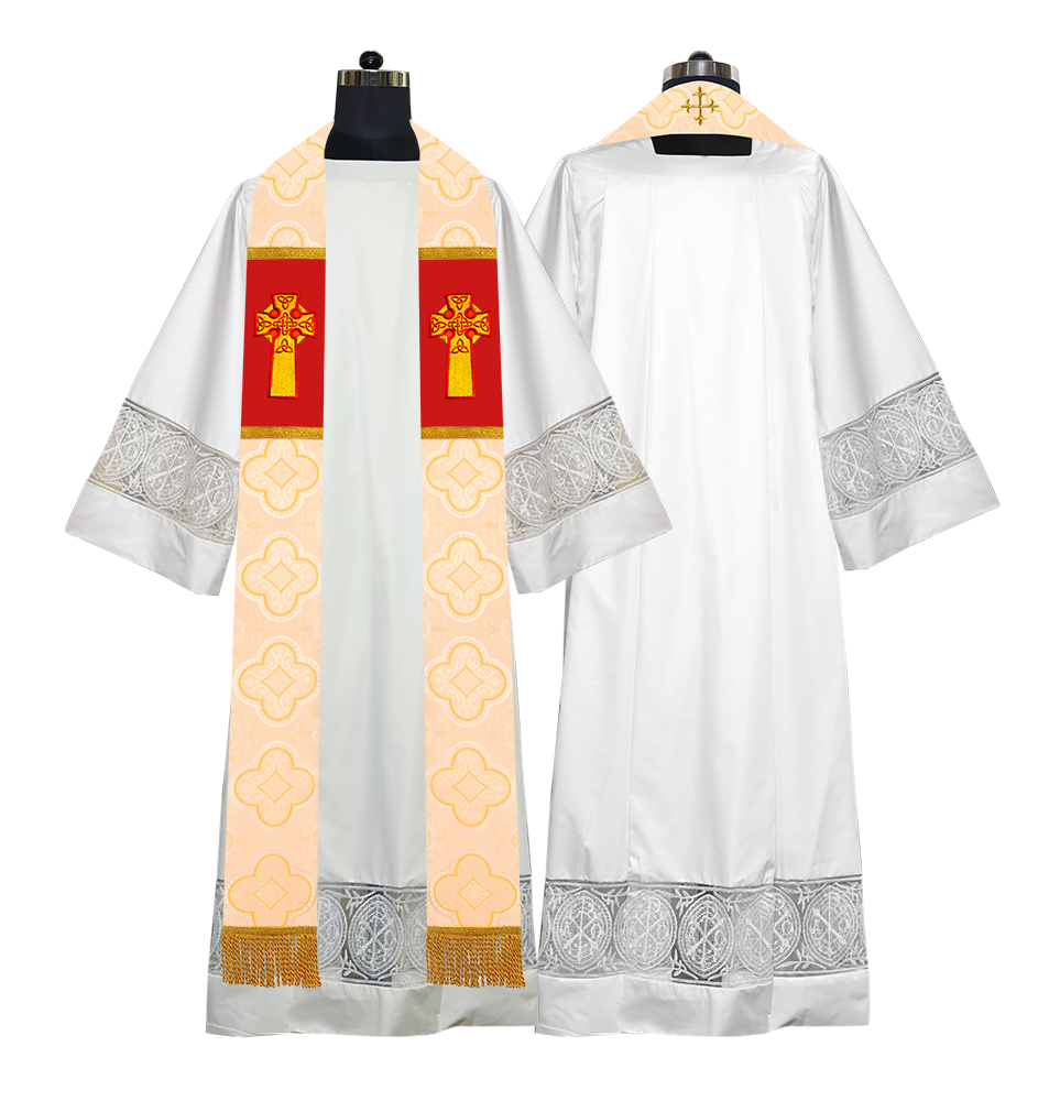 Clergy stole - Solemn cross motif