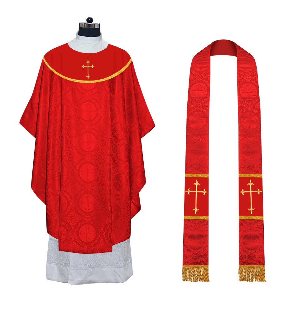 GOTHIC CHASUBLE WITH WESTERN CROSS