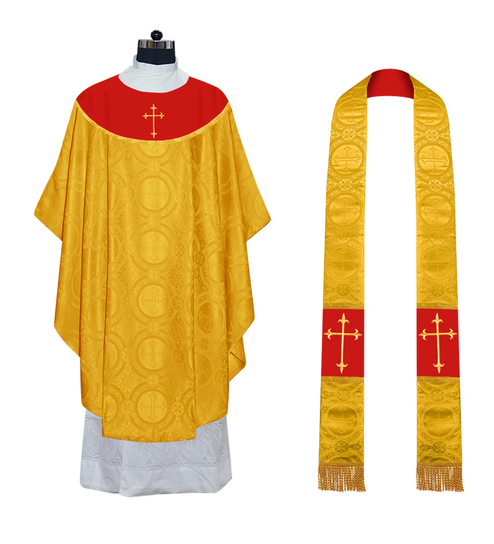 GOTHIC CHASUBLE WITH WESTERN CROSS