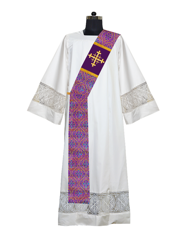 Deacon Stole with Embroidered Cross