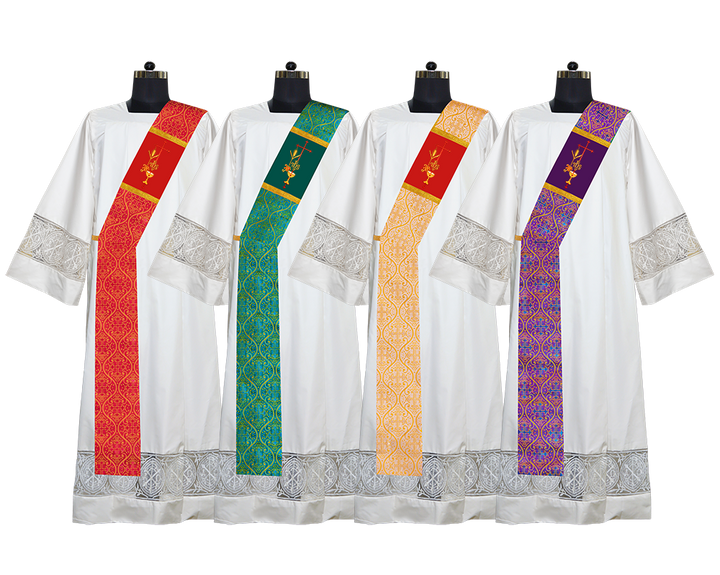 Set of 4 Emmer with IHS Adorned Deacon Stole