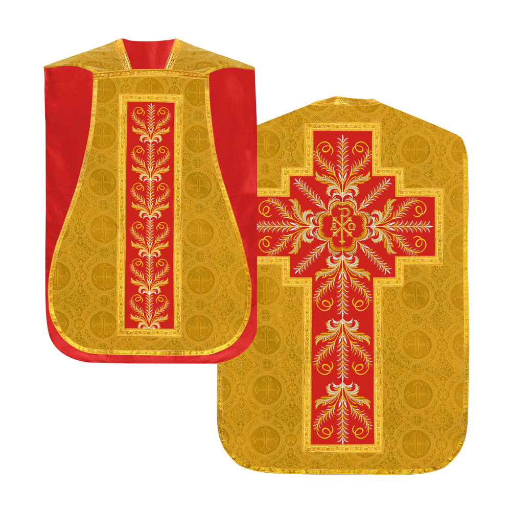 Chasuble Roman Fiddleback Vestment - Sanctus Collection