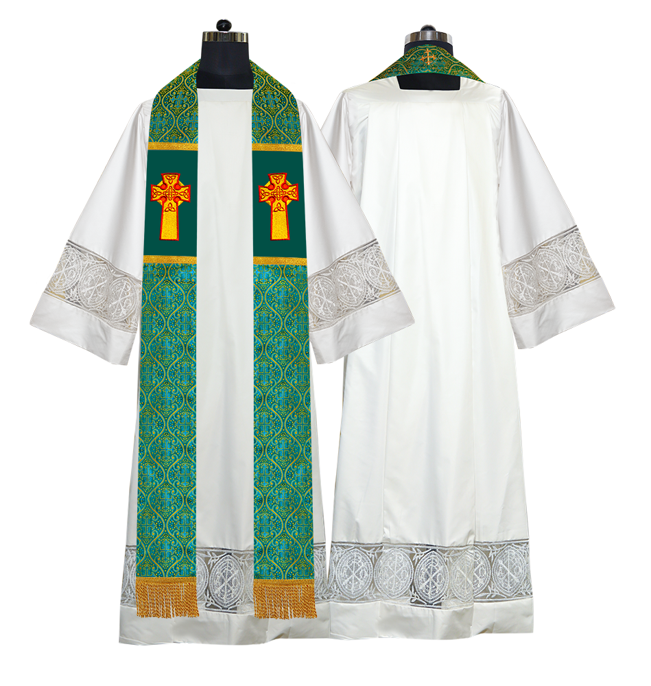 set-of-4-clergy-stole-with-celtic-cross-motif-joha-vestments for Free Printable Clergy Stole Pattern Set of 4 Clergy Stole with Celtic Cross Motif – JOHA VESTMENTS for Free Printable Clergy Stole Pattern