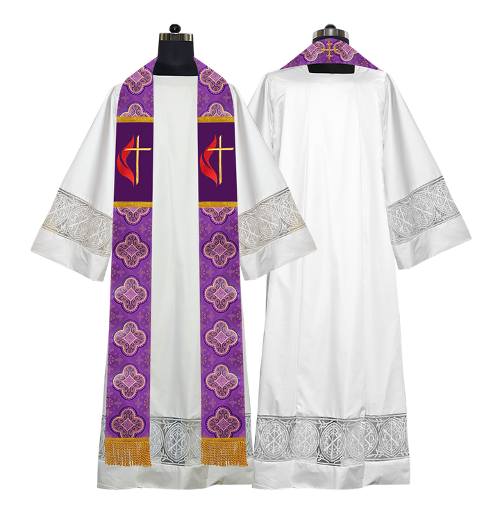 Clergy stole - Solemn cross motif