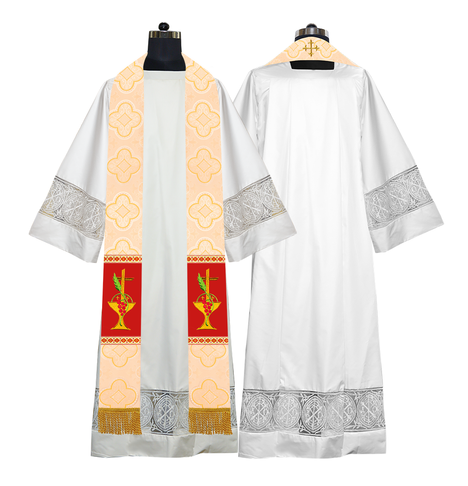 Gothic Stole with Communion Motif