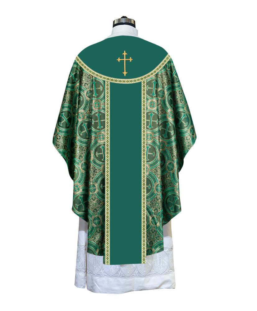 GOTHIC CHASUBLE WITH WESTERN CROSS MOTIF