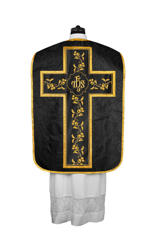 Elegant Roman chasuble vestment - Floral collection
