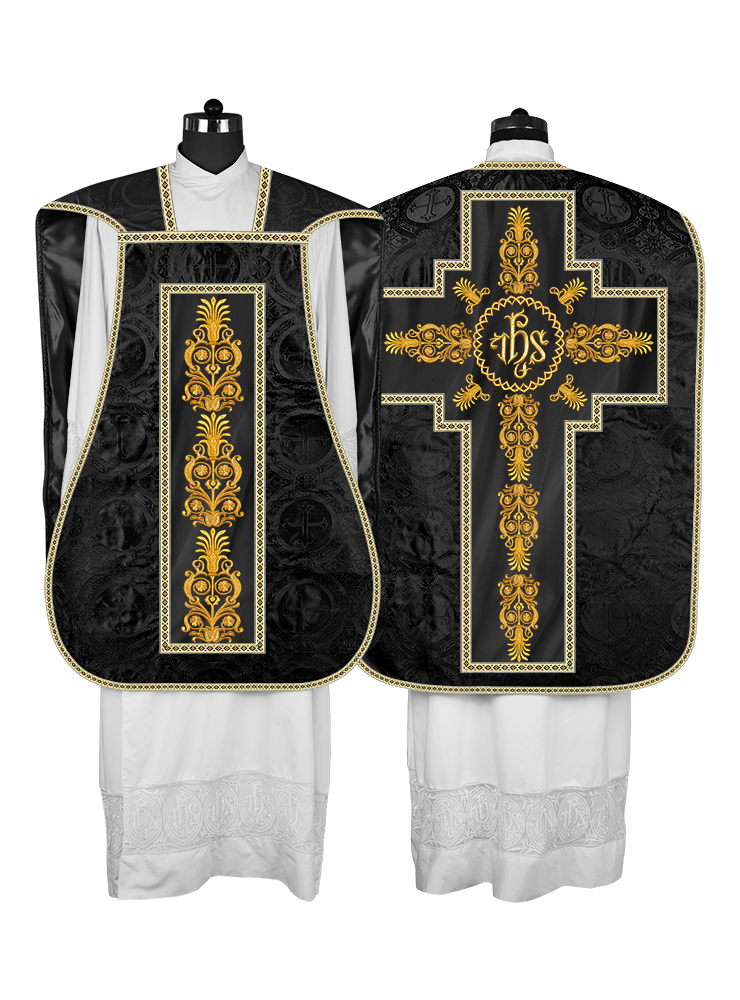 Roman Chasuble Vestments Adorned with Trims