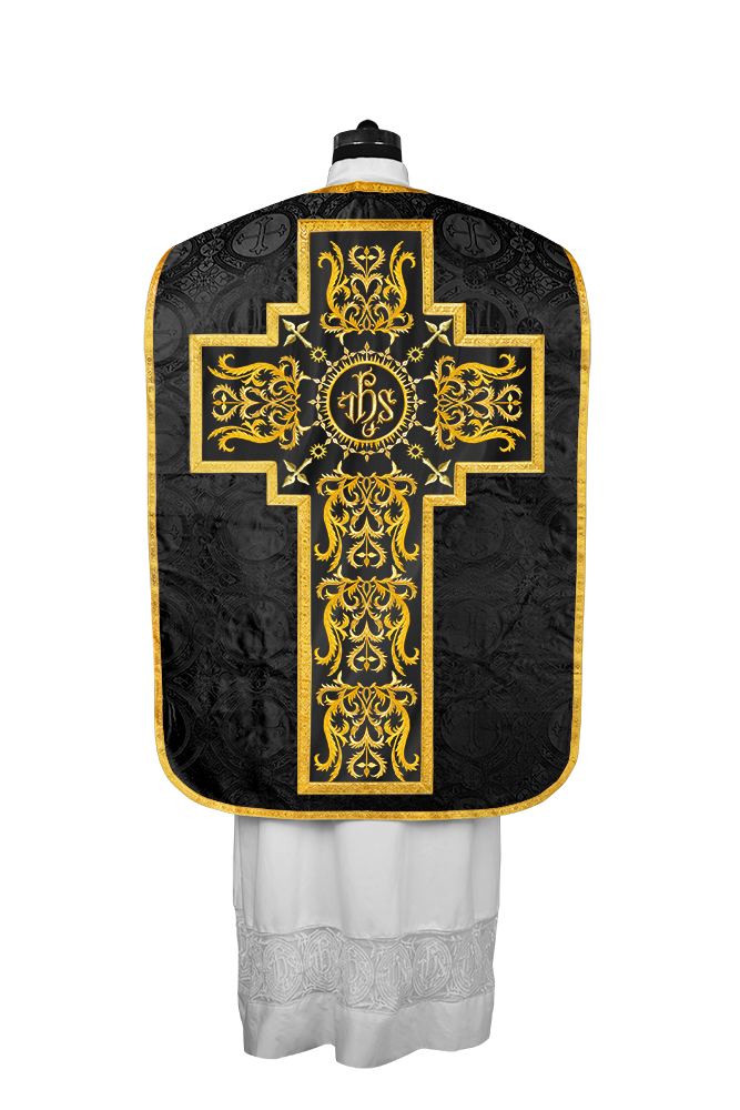 Fiddleback vestment with golden orphrey - Spiritus Collection