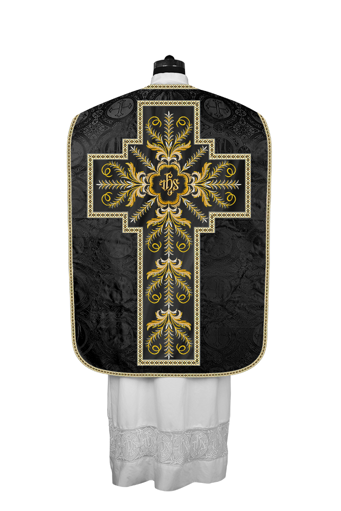Roman Chasuble Vestment with Detailed Orphrey