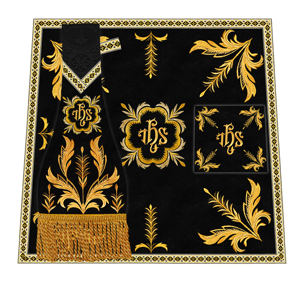 Mass Set Vestment with Embroidery Trims