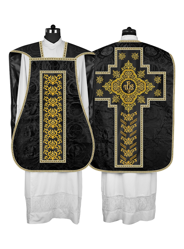 Traditional Fiddleback Vestments with Motifs and Trims