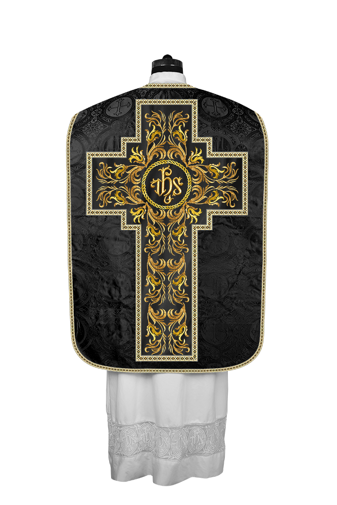 Roman Chasuble Vestment  with Woven Braids and Trims