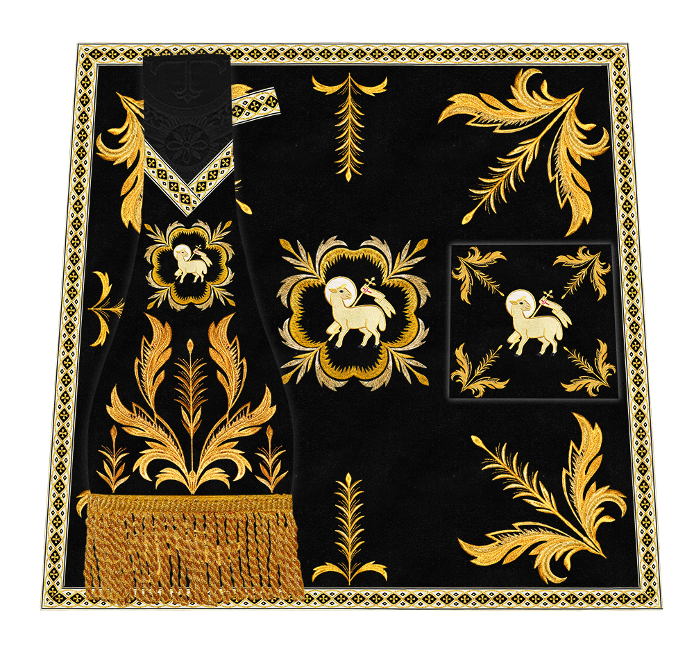 Mass Set Vestment with Embroidery Trims
