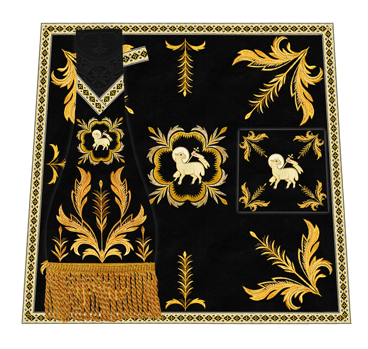 Mass Set Vestment with Embroidery Trims