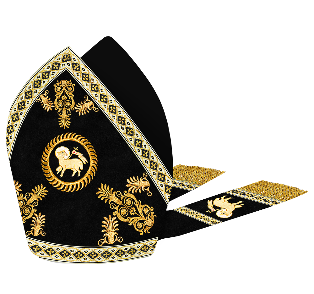 Catholic Mitre with Embroidery and Trims