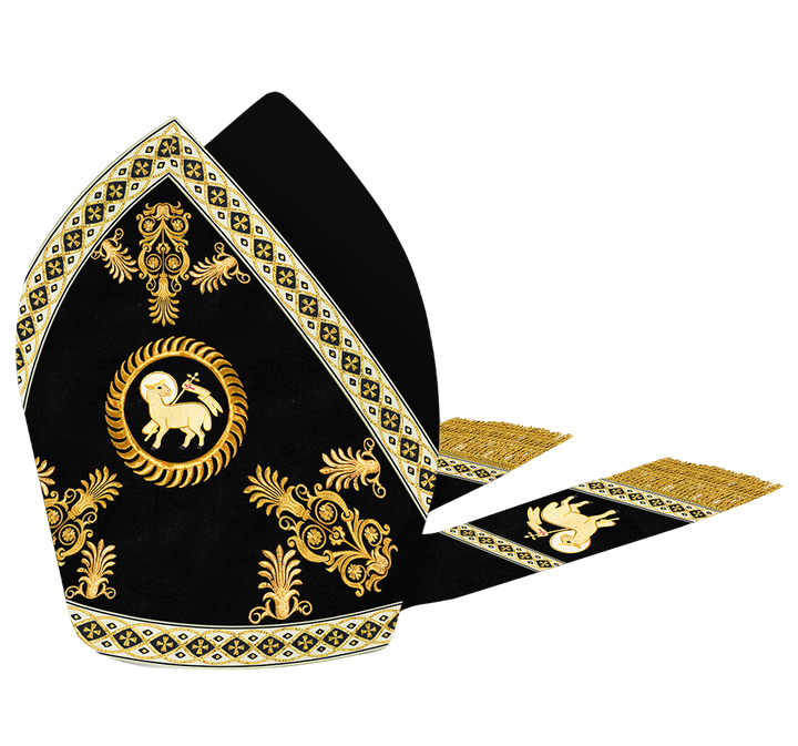 Catholic Mitre with Embroidery and Trims