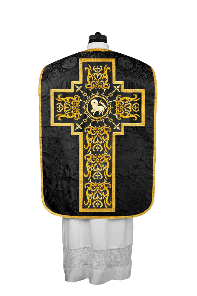 Fiddleback vestment with golden orphrey - Spiritus Collection