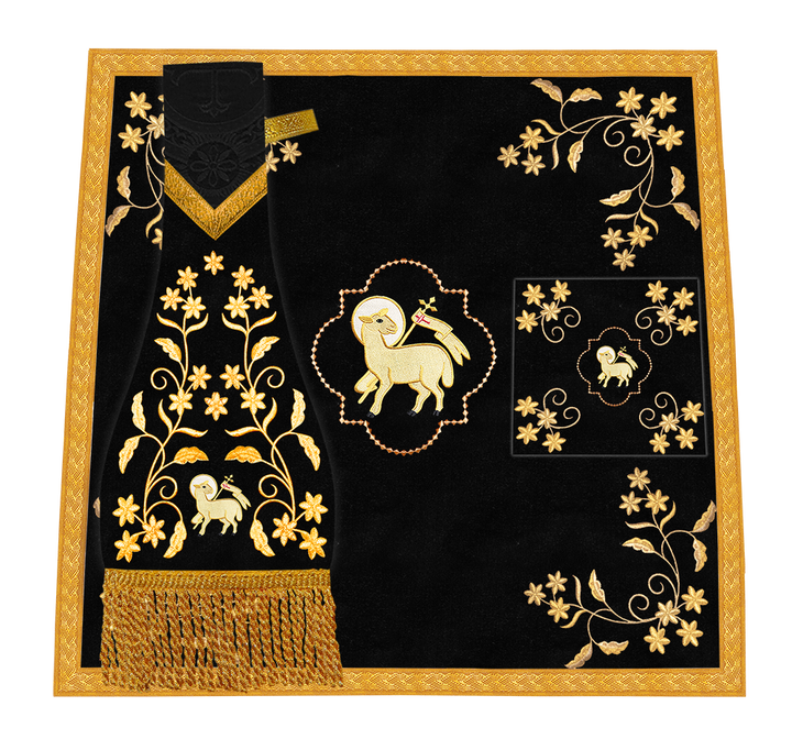 Beautiful mass set with golden embroidery - Floral collection