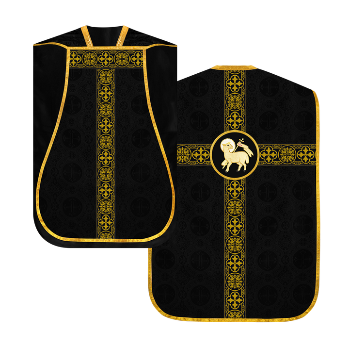 Fiddleback Vestment with Motif and Woven Braided Trims