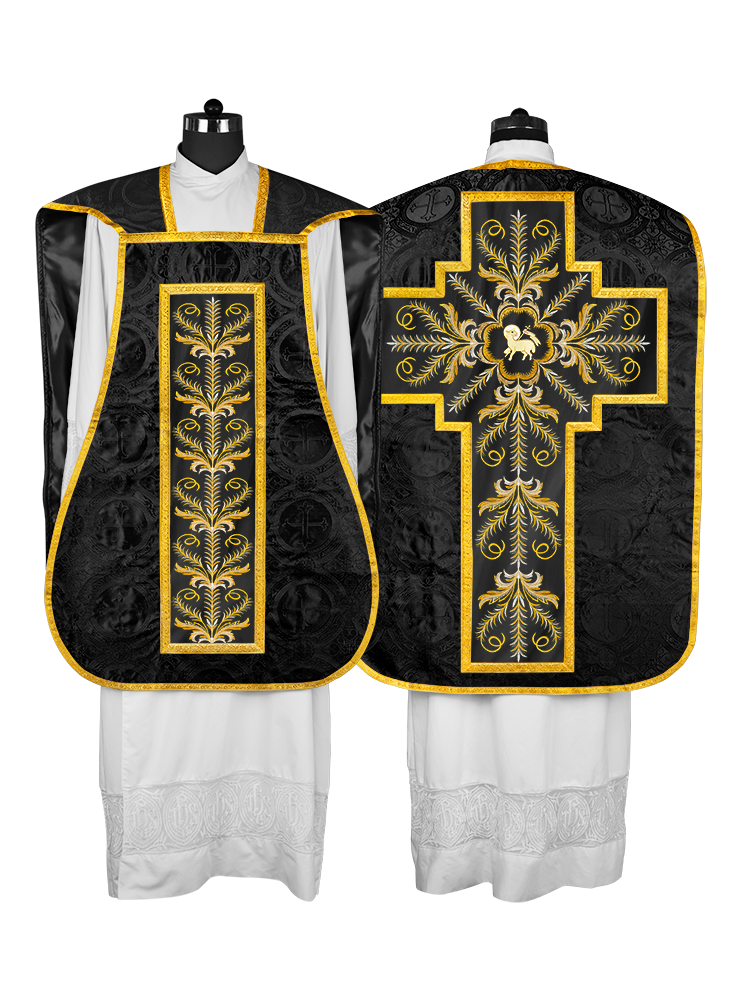 Chasuble Roman Fiddleback Vestment - Sanctus Collection
