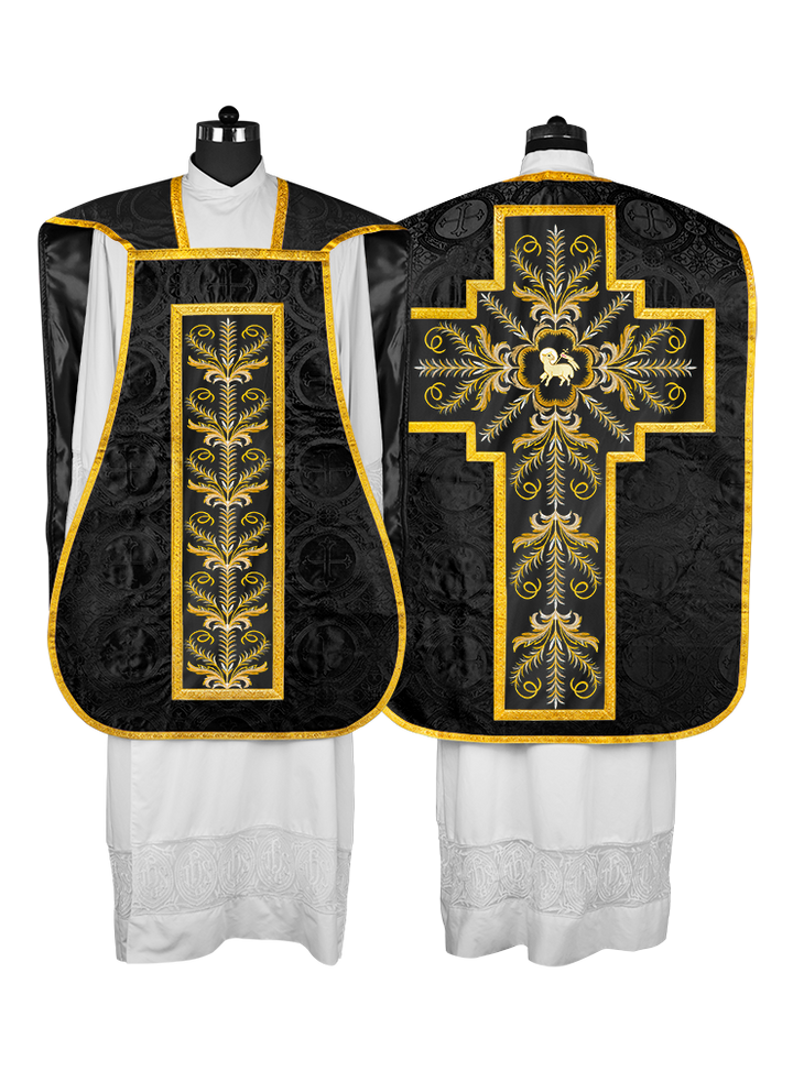 Chasuble Roman Fiddleback Vestment - Sanctus Collection