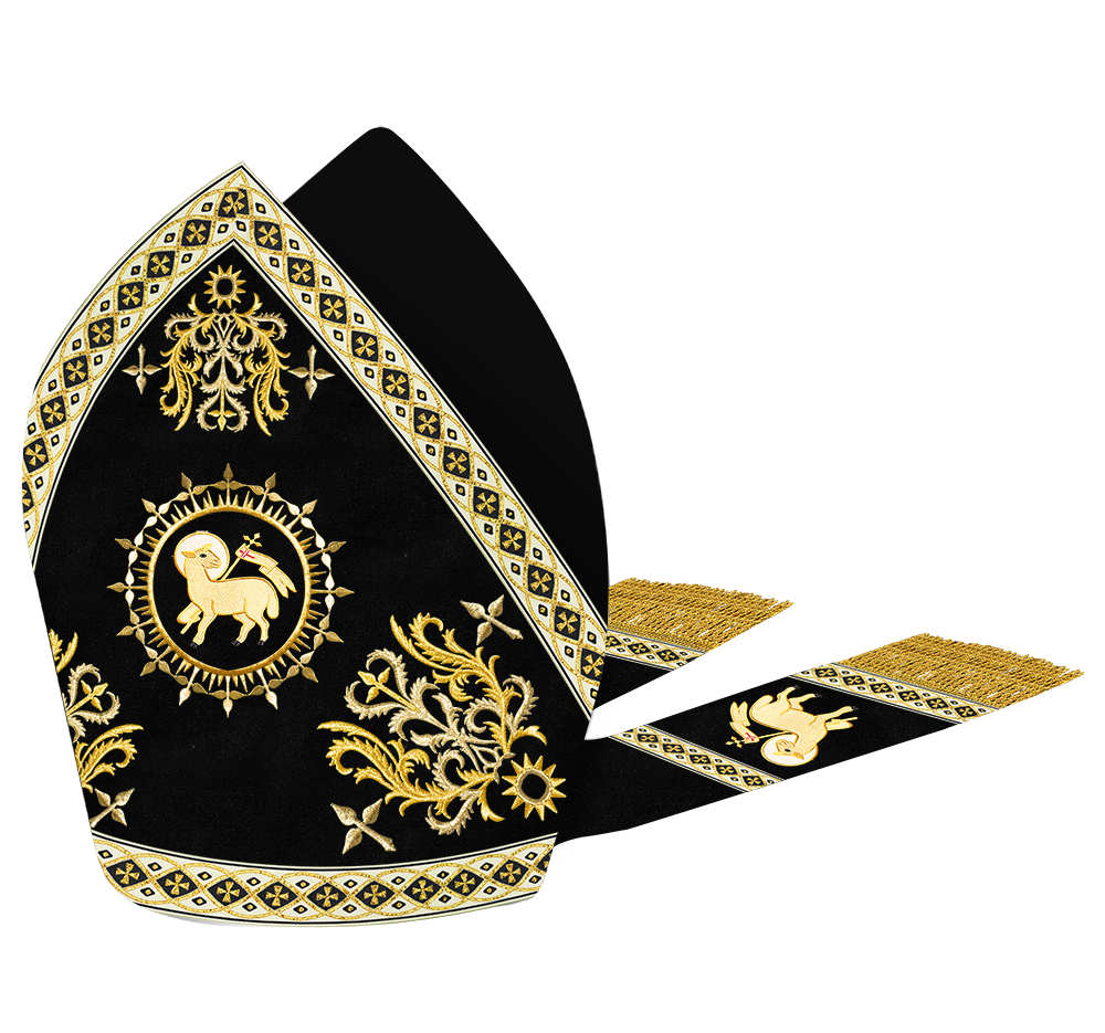 Mitre Vestment with Motif and Embroidery Trims