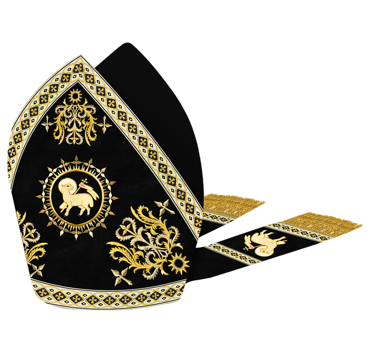 Mitre Vestment with Motif and Embroidery Trims
