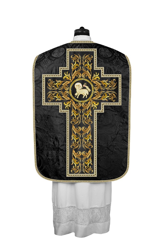 Roman Chasuble Vestment  with Woven Braids and Trims