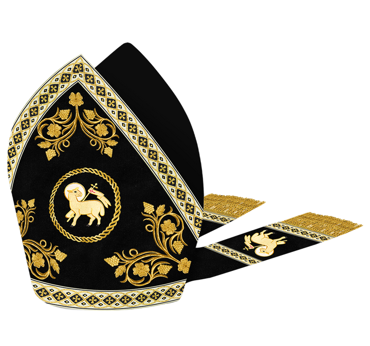 Mitre with Grapes Embroidery and Trims