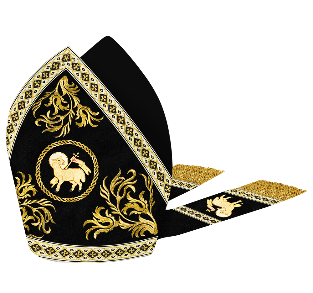 Roman Mitre with Liturgical Motif and Trims
