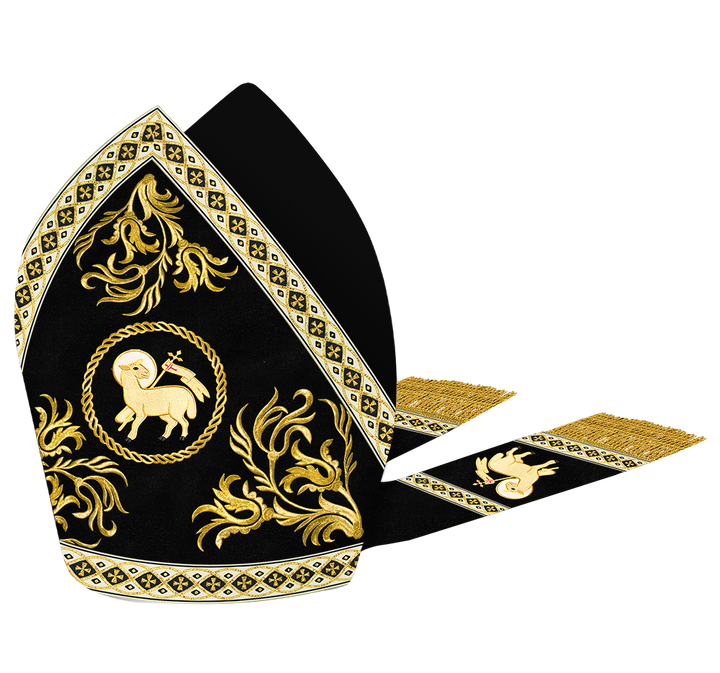 Roman Mitre with Liturgical Motif and Trims
