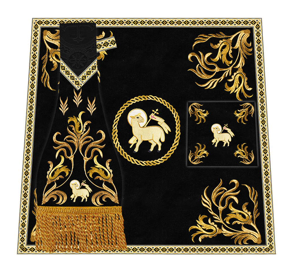 Mass Set Vestment with Embroidered Motif