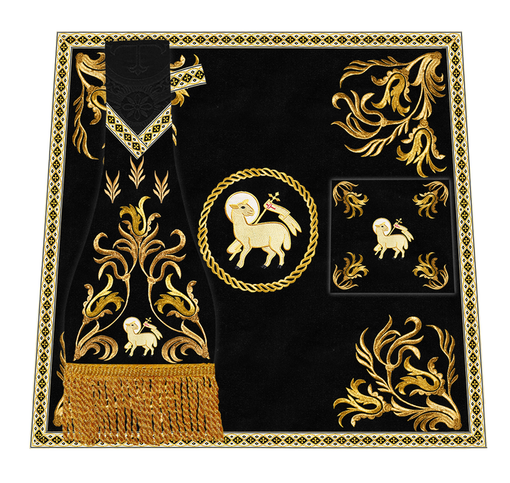 Mass Set Vestment with Embroidered Motif