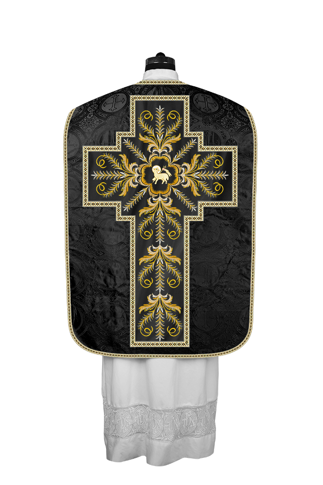 Roman Chasuble Vestment with Detailed Orphrey