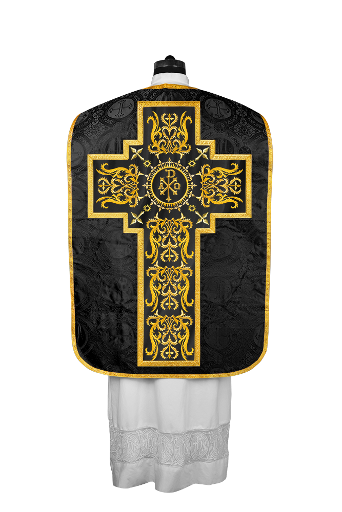 Fiddleback vestment with golden orphrey - Spiritus Collection