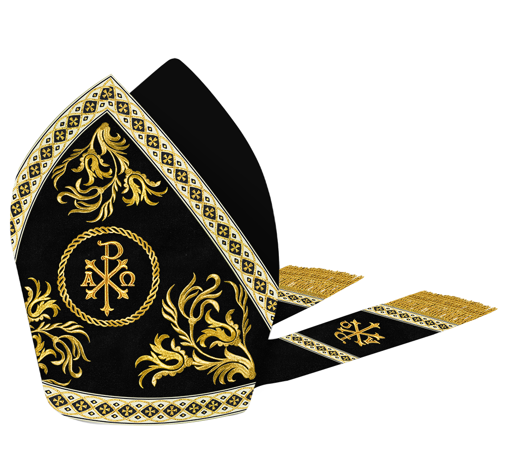 Roman Mitre with Liturgical Motif and Trims