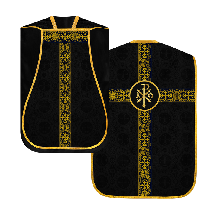 Fiddleback Vestment with Motif and Woven Braided Trims