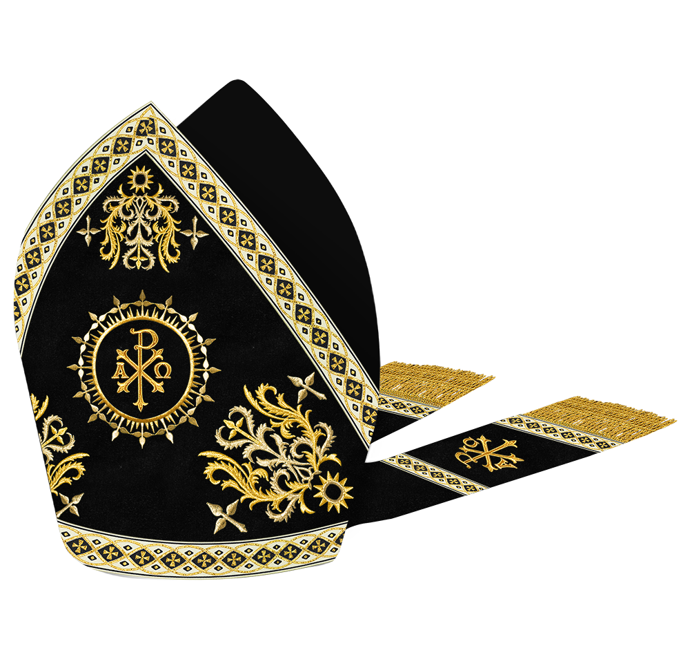 Mitre Vestment with Motif and Embroidery Trims