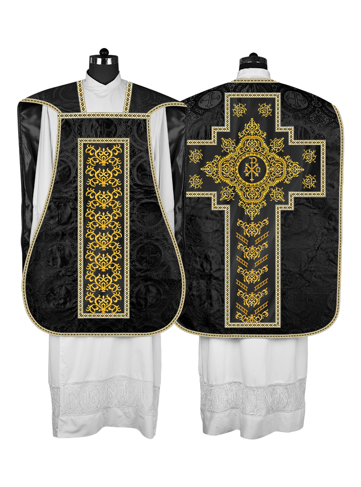 Traditional Fiddleback Vestments with Motifs and Trims